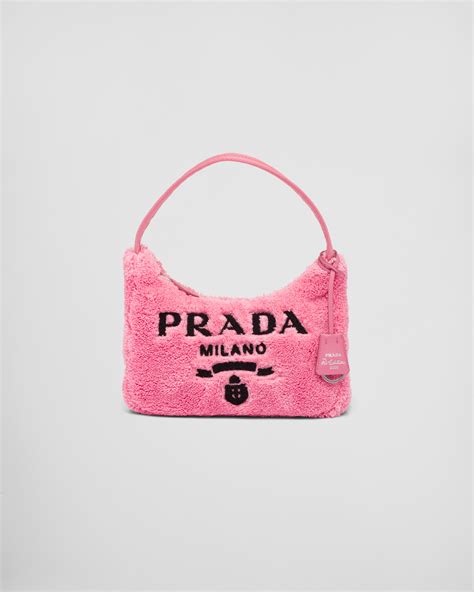 prada cream bag|prada fluffy bag.